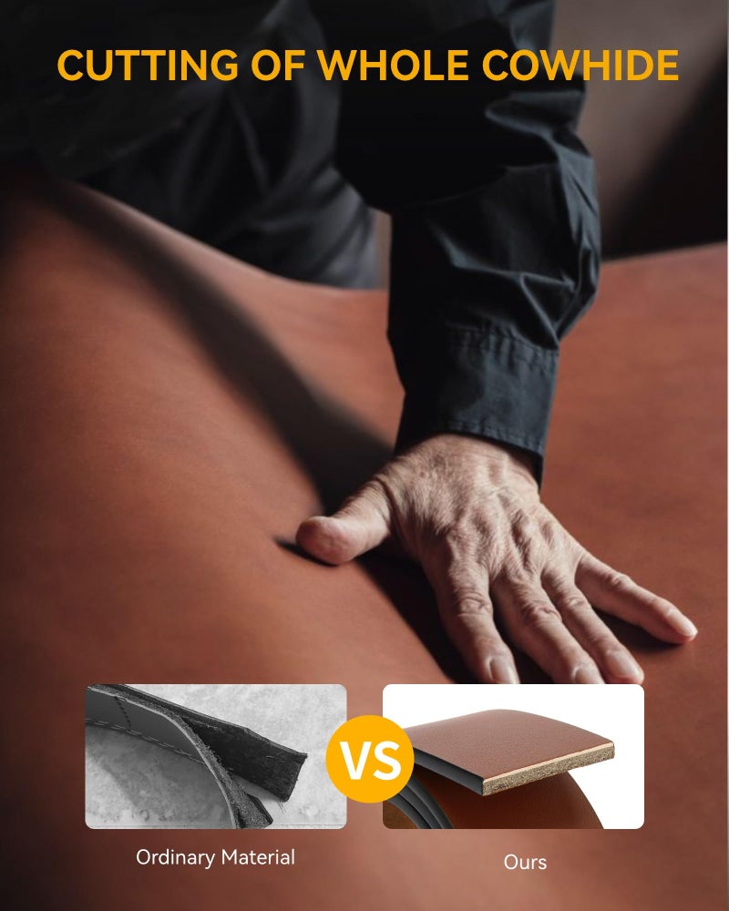 CHAOREN حزام جلد CHAOREN للرجال - 35 مم أحزمة رجال للجينز والملابس الكاجوال - حزام جولف أبيض للاستخدام اليومي - Image 4