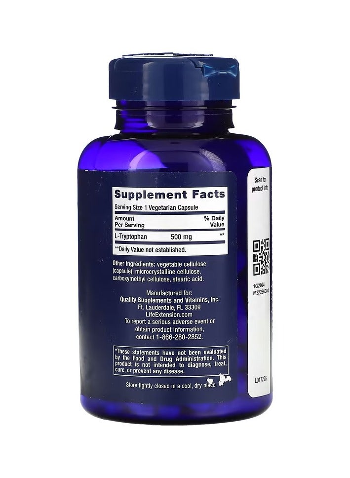 لايف إكستنشن ل-تريبتوفان 500 ملجم 90 كبسولة نباتية - Image 2