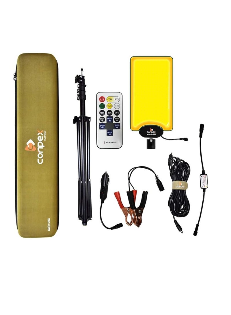 كونبيكس ضوء تخييم LED 360 درجة، ضوء خارجي مع حامل ثلاثي تلسكوبي 1000 وات 96000LM وجهاز تحكم عن بعد لصيد الأسماك والحديقة وإصلاح السيارات في حالات الطوارئ 1000 وات 342 LED - Image 1