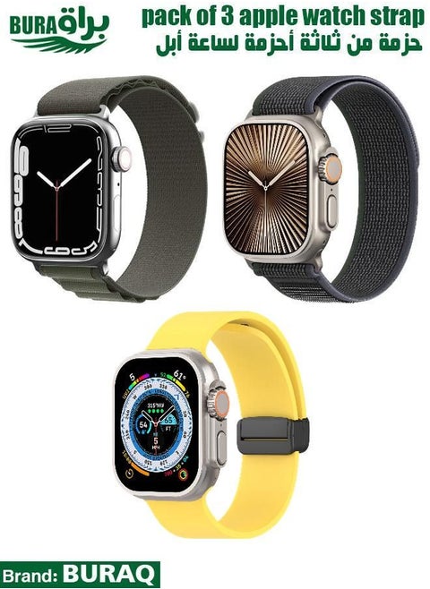 Apple Watch Band Strap For Apple Watch Ultra 2/Ultra 49mm, Series 10 46mm, 9/8/7 45mm, SE2/SE/6/5/4 44mm, 3/2/1 42mm
