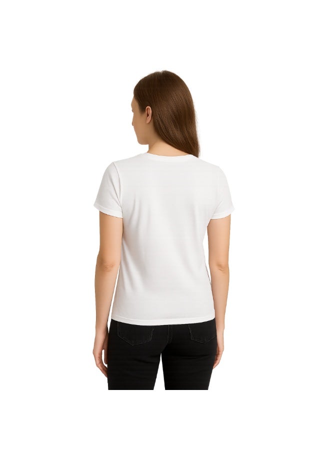 برينت شوب فور مي تيشيرت نسائي "عمة ستُرزق" - تيشيرت قطني ناعم برقبة دائرية وأكمام قصيرة - تصميم مطبوع للخالات الجدد - مثالي للإعلانات عن ولادة طفل أو للملابس الكاجوال - Image 4