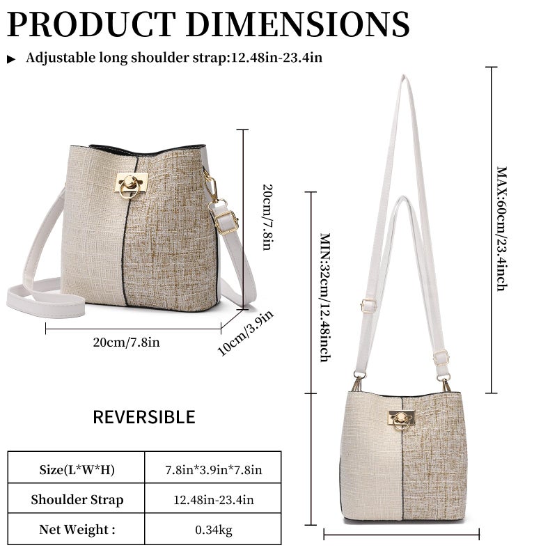 GAEKEAO Crossbody Purses for Women Vegan Leather Bucket Bags Trendy Ladies Handbag Shoulder Purse Multi Pockets Summer 2026 - Image 4