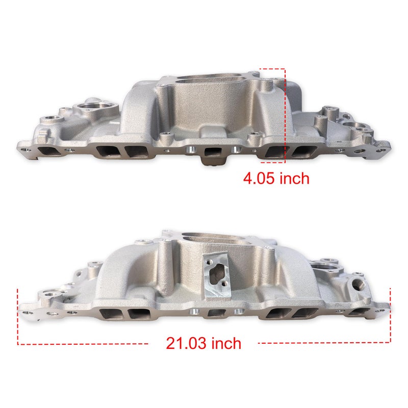 JGhyperX 2101 2001 Intake Manifold Aluminum Dual Plane Compatible with Chevy Small Block 1955-1995 SBC 262 265 267 283 302 305 307 327 350 400 5,500 RPM V8 Engine - Image 2