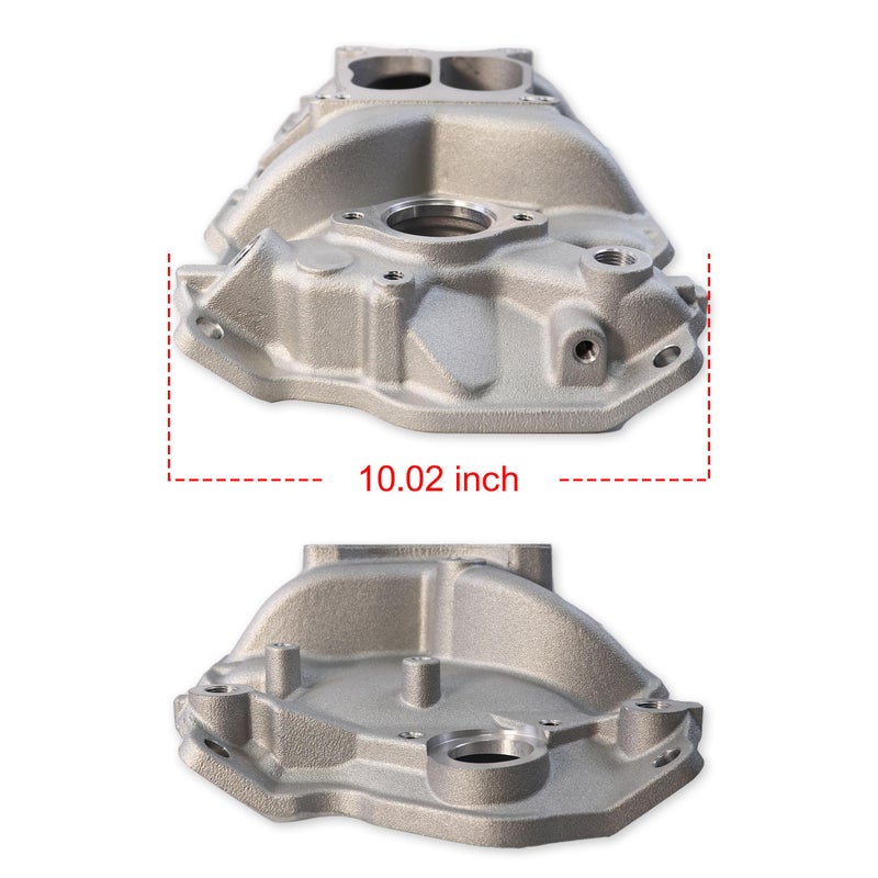 JGhyperX 2101 2001 Intake Manifold Aluminum Dual Plane Compatible with Chevy Small Block 1955-1995 SBC 262 265 267 283 302 305 307 327 350 400 5,500 RPM V8 Engine - Image 3