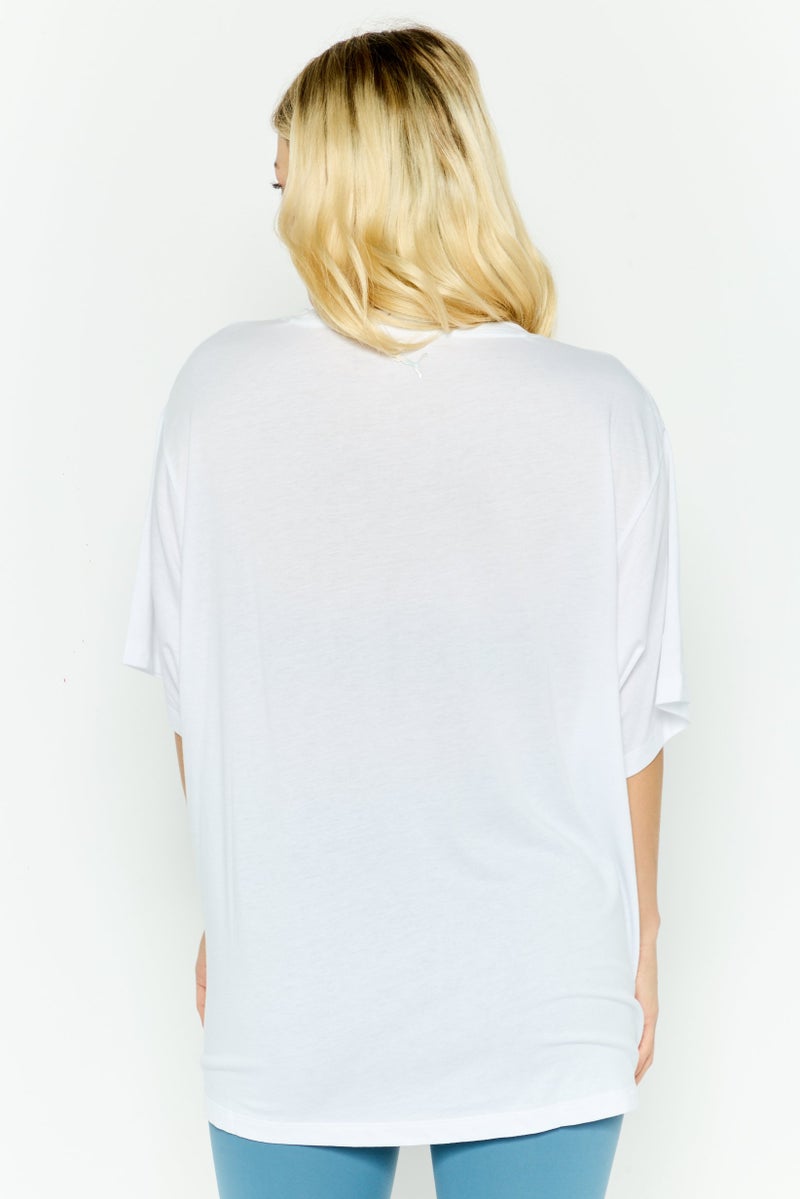 PUMA Women Sportswear Fit Short Sleeves Training T-Shirt, White - Image 4