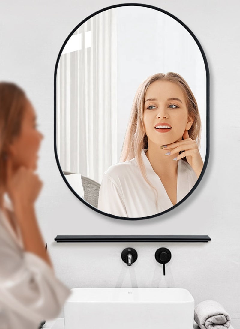 Sharpdo LED Bathroom Mirror with Shelf, 40x60cm Anti-Fog, Modern Design, Mounts Horizontally/Vertically - Image 3