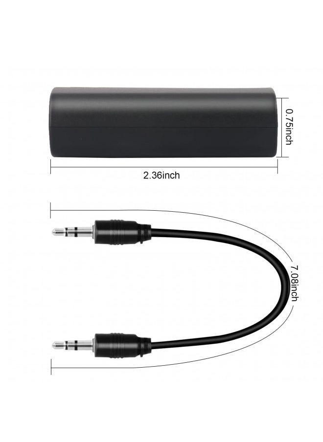 2 Packs Ground Loop Noise Isolator for Car Audio/Home Stereo System, Ground Loop Isolator with 3.5mm Audio Cable