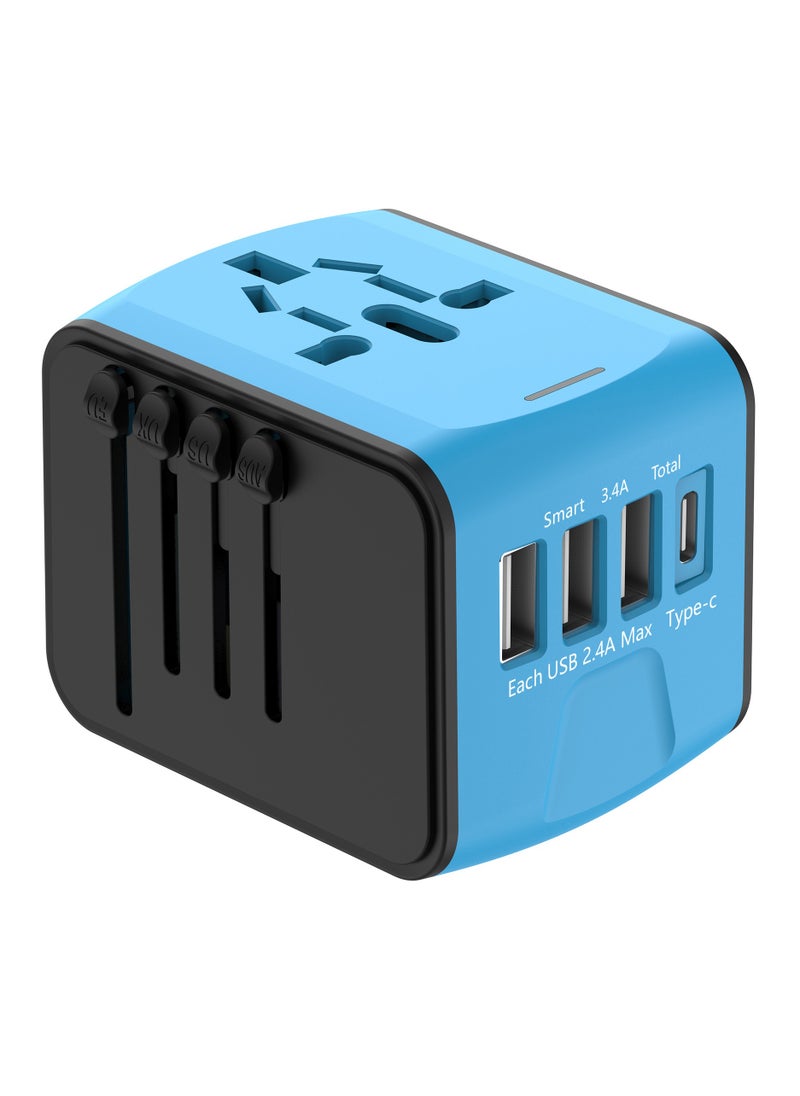 mriya Universal Travel Adapter with Multi-USB and Type-C Port with Overcurrent Protection  - Image 2