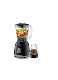 BLACK&DECKER 400W 1.0L Blender With 2 X Blender Jars & Grinder Mill, Black - Bx365Pr-B5  - Image 2