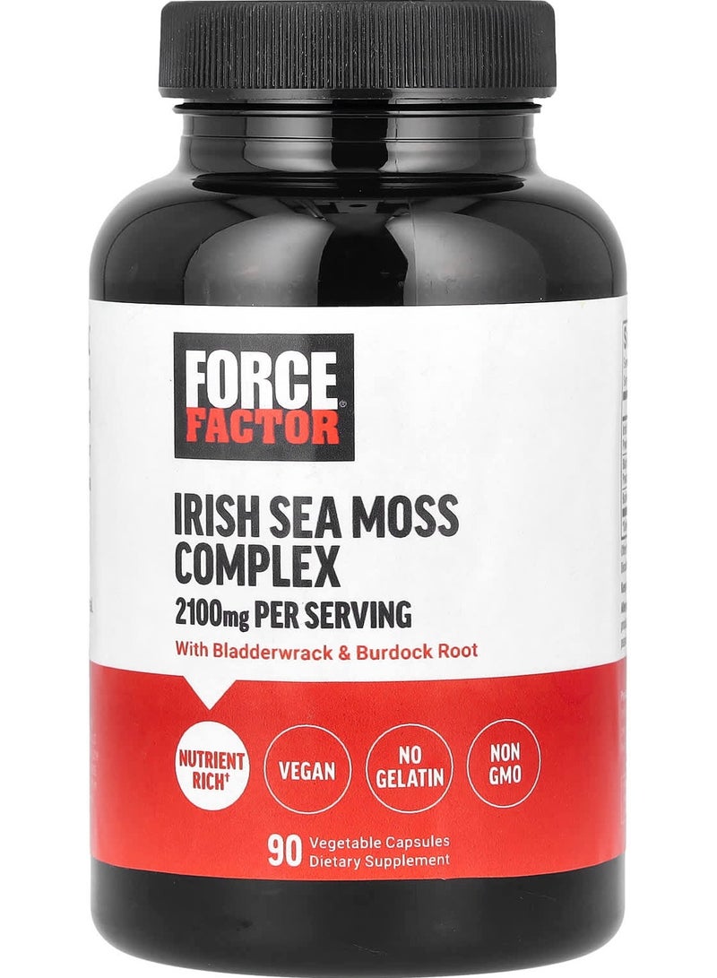 Force Factor Irish Sea Moss Complex 2100 mg 90 Vegetable Capsules (700 mg per Capsule)