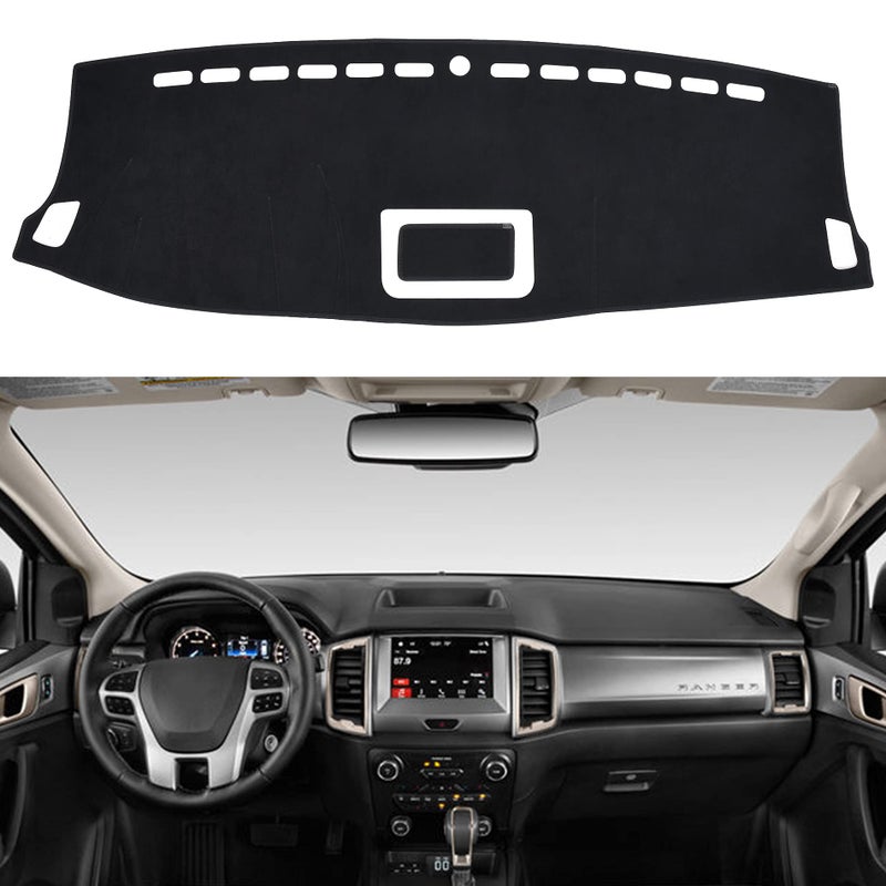 SPEEDWOW Dashboard Dash Board Cover Mat Carpet Compatible with Ranger 20192022 with Storage Compartment No Audio Outlet