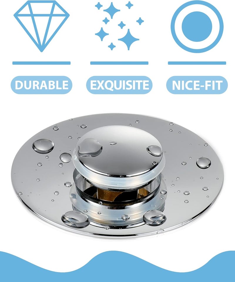 tgosomt Bathroom Sink Stopper, Bathroom Sink Drain Strainer, Revolutionary Bathroom Accessories and Essentials (Shiny Chrome) - Image 4