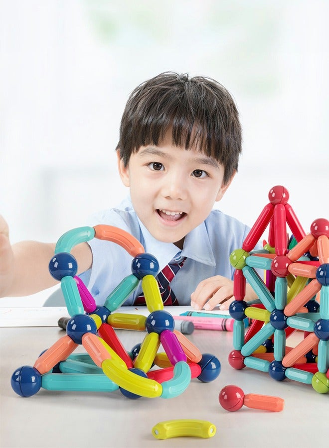 GROIC 42 Pieces Magnetic Building Blocks Sticks Magnetic Rod Set Building Blocks Magnet Toys for Kids, Educational STEM Toys, 3D Educational Toys Gifts for Toddlers, Boys and Girls - Image 2