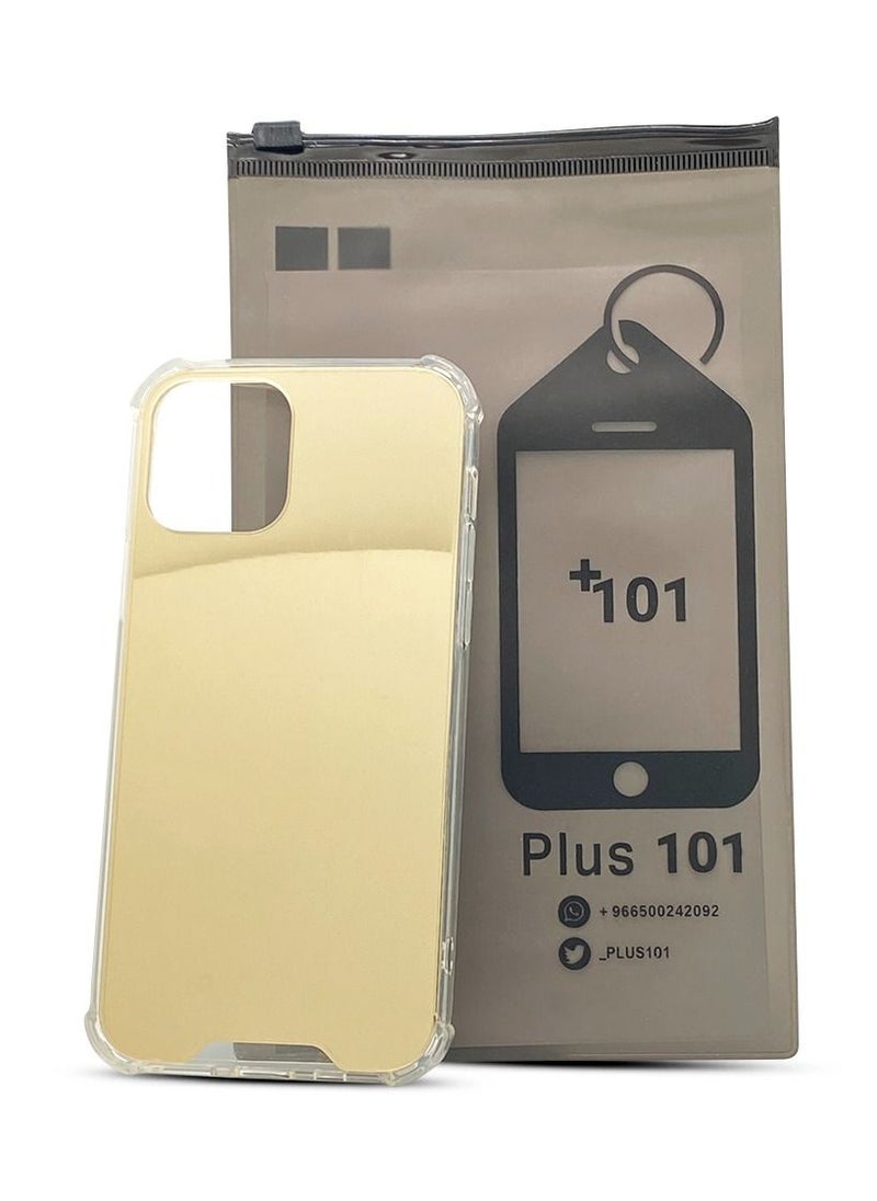 بلس101 M66o-1 غطاء حماية أنيق مع مرآة مكياج عاكسة أنيقة لجهاز آبل آيفون 12 مصنوع من غطاء خلفي مقاوم للصدمات من البولي يوريثان القوي  - Image 2