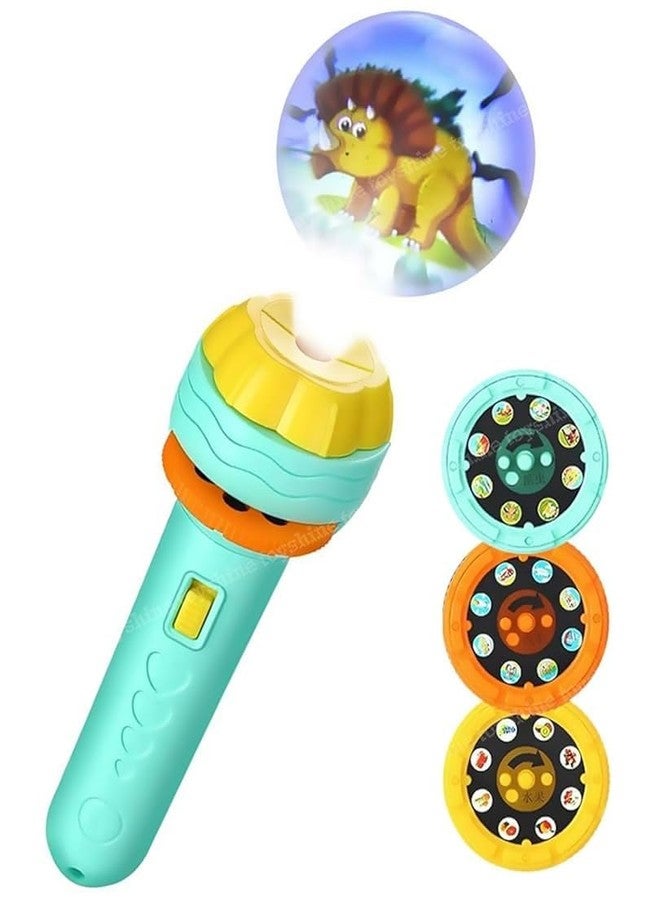 Crazy Buy CrazyBuy Mini 3 Slides 24 Pattern Projector Flashlight Torch, Kids Projection Torch Toys (Multicolor) - Image 1