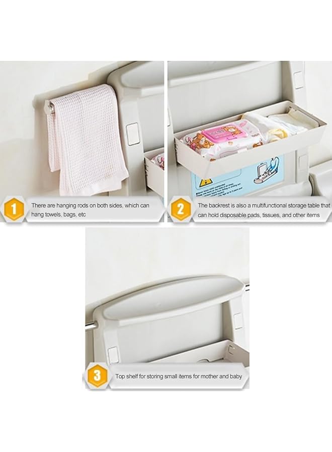 إيروريكس محطة تغيير حفاضات الأطفال M01 المثبتة على الحائط، طاولة رعاية الأطفال التجارية القابلة للطي مع أمان قابل للتعديل - Image 3