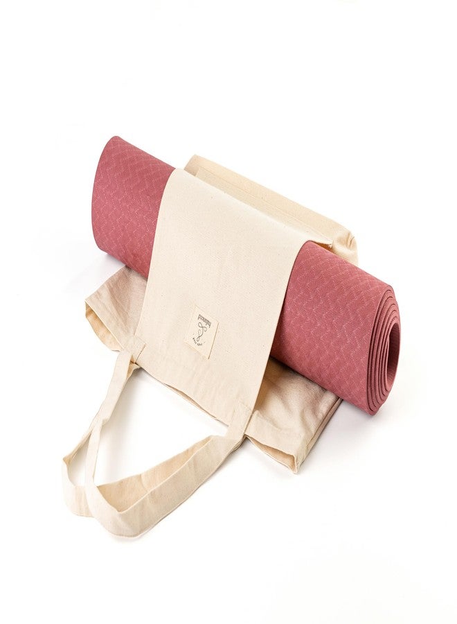 Balanced Yoga Stuff Mat Tote Bag - Cotton Canvas Yoga Mat Carrier - Eco-Friendly & Durable Yoga Mat Holder for Gym, Pilates, Travel, or Studio Use - Image 3
