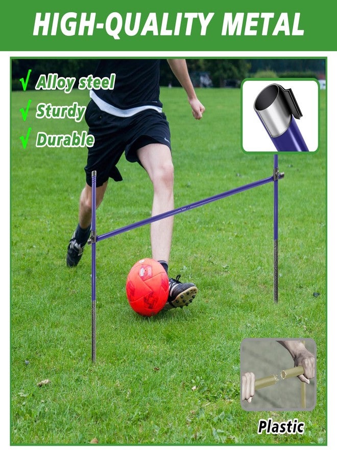 Qufiona Agility Poles, 6 Pack 4.9FT Metal Soccer Training Poles Adjustable Agility Hurdles Training Equipment - Image 2