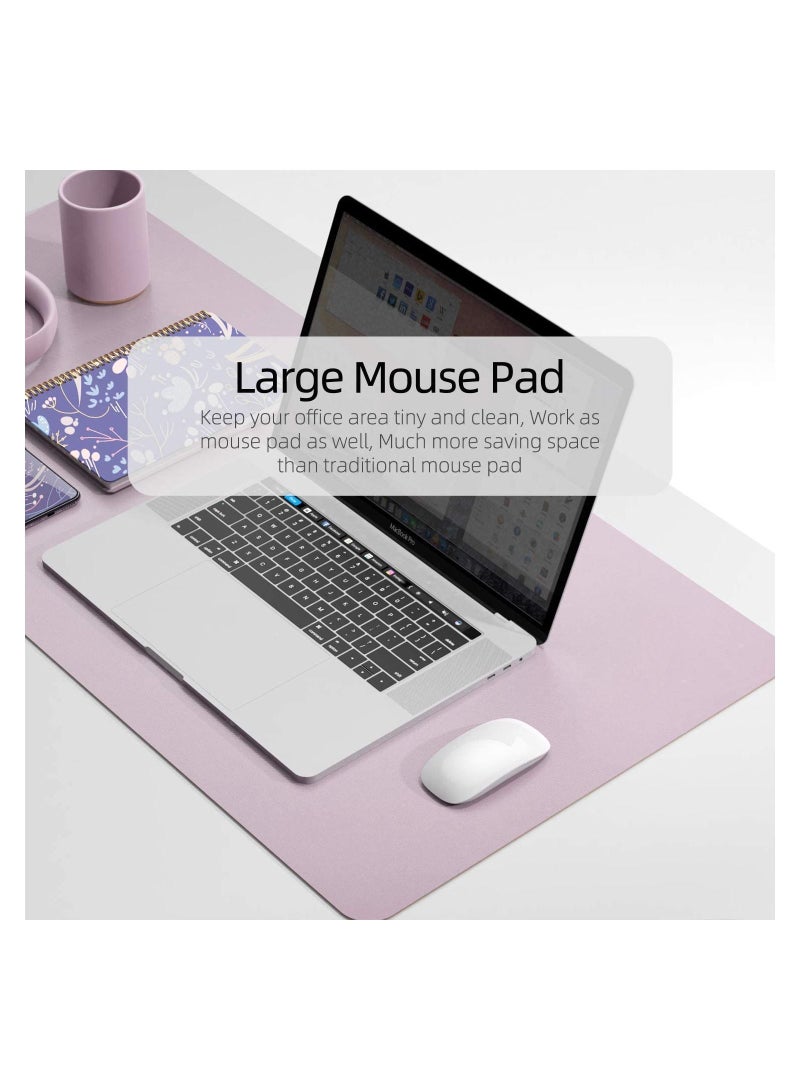 Cool Baby COOLBABY Multifunctional Office Desk Pad Ultra Thin Waterproof PU Leather Mouse Pad Dual Use Desk Writing Mat for Office/Home(70*35 CM Gold + Pink) - Image 3