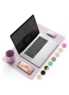 Cool Baby COOLBABY Multifunctional Office Desk Pad Ultra Thin Waterproof PU Leather Mouse Pad Dual Use Desk Writing Mat for Office/Home(70*35 CM Gold + Pink)  - Image 1