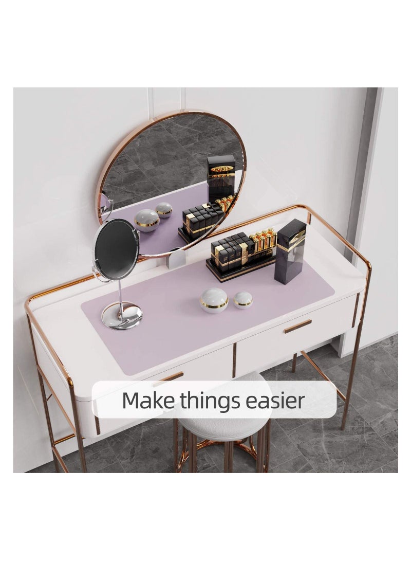 Cool Baby COOLBABY Multifunctional Office Desk Pad Ultra Thin Waterproof PU Leather Mouse Pad Dual Use Desk Writing Mat for Office/Home(70*35 CM Gold + Pink) - Image 5