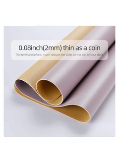 Cool Baby COOLBABY Multifunctional Office Desk Pad Ultra Thin Waterproof PU Leather Mouse Pad Dual Use Desk Writing Mat for Office/Home(70*35 CM Gold + Pink)  - Image 4