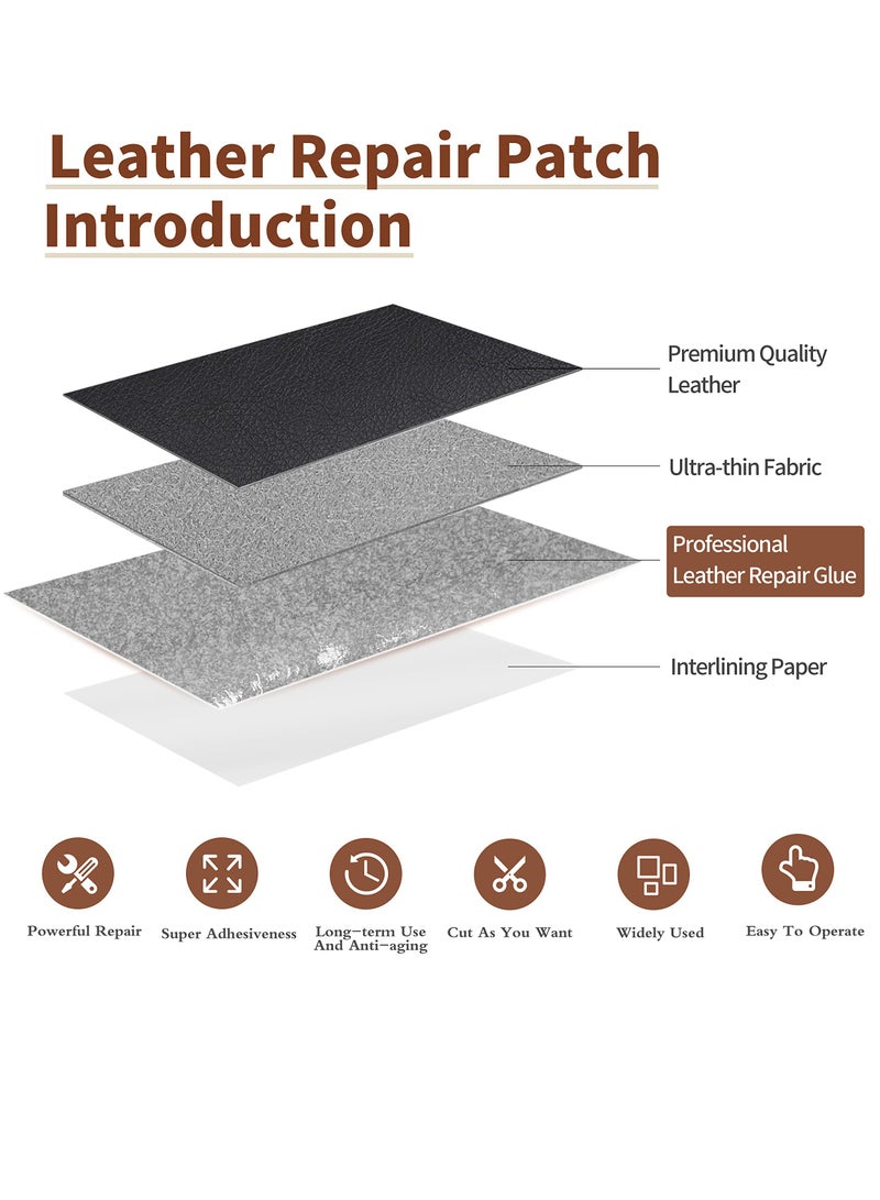 KASTWAVE Leather Repair Tape, Patch Kit Light Brown 3 x 60 inch Leather Repair Patch Self Adhesive for Furniture, Couch, Sofa, Car Seats,Computer Chair, Vinyl Repair Kit - Image 2