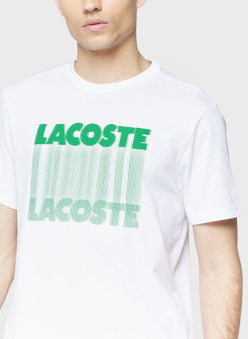 LACOSTE Ultra Dry Printed Crew Neck T-Shirt - Image 3
