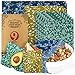 Akeeko Reusable Beeswax Food Wraps  Assorted 9 Packs Reusable PlasticFree Food Storage 5 Small 2 Medium 1 Large 1 Extra Large Wraps with Abstract Curves Pattern - Image 2