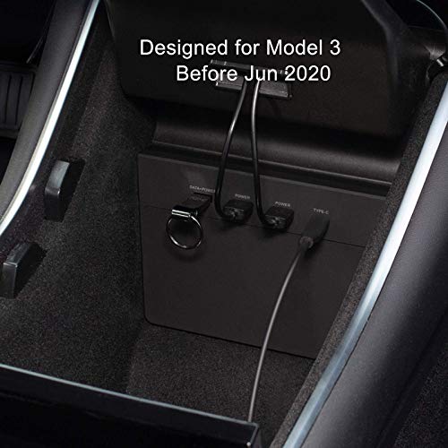 TAPTES USB Hub 5 in 1 Ports for Tesla Model 3 Before June 2020Not Fit for Model YDashcam Sentry Mode Viewer USB Hub dongle USB Not Fit for Tesla Model 3 Produced After June 2020 - Image 3