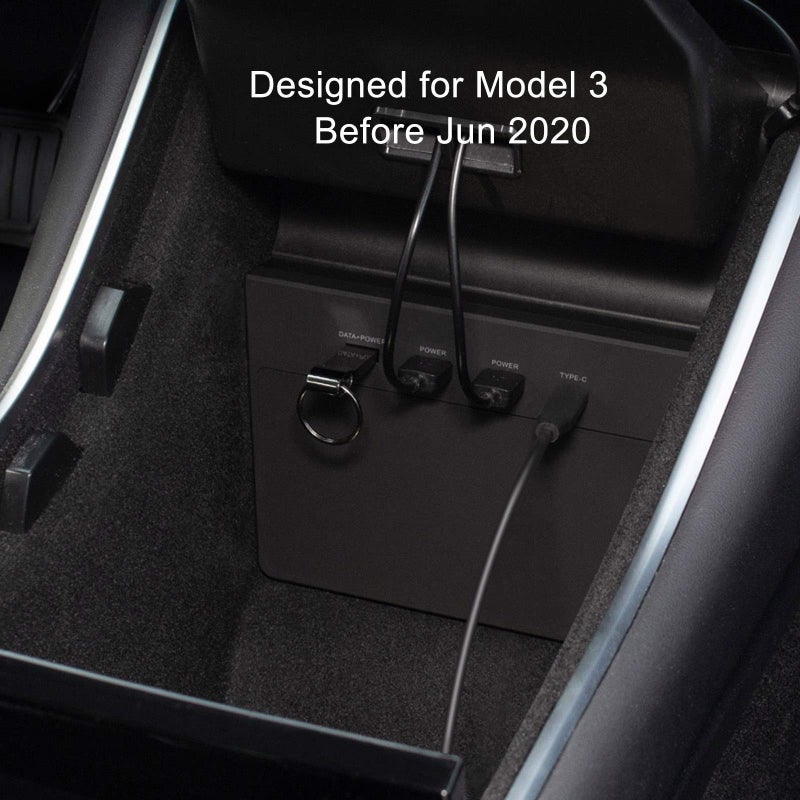TAPTES USB Hub 5 in 1 Ports for Tesla Model 3 Before June 2020Not Fit for Model YDashcam Sentry Mode Viewer USB Hub dongle USB Not Fit for Tesla Model 3 Produced After June 2020 - Image 4