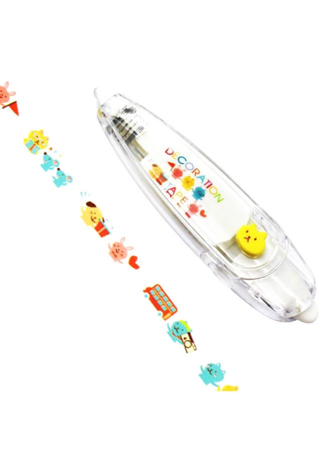 نيبمينينت شريط تصحيح لاصق يعمل بالدفع بتصميم رسومات كرتونية مبتكرة أبيض/شفاف/أصفر