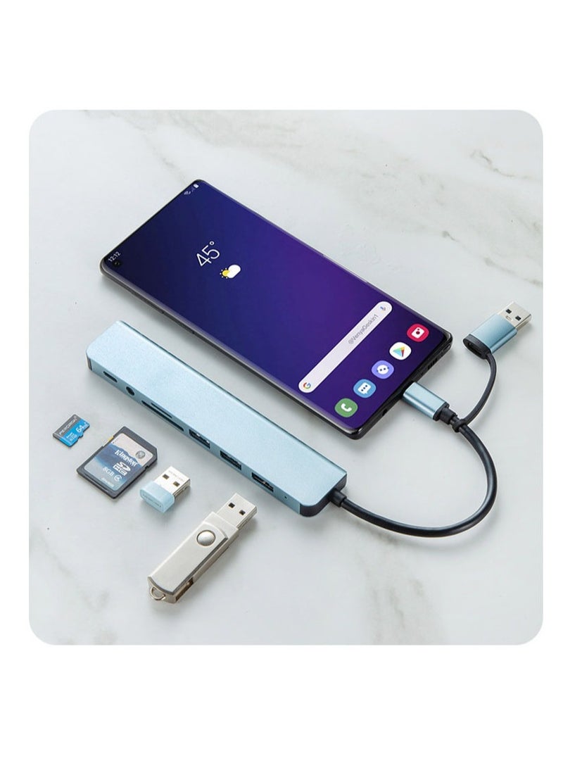 General USB C+USB A-Type Hub, 8-Port USB Charging Extender, Data Hub Splitter Extension, USB 3.0 Compatible with Macbook Pro and Air USB C Laptops and Other C-Type Devices  - Image 3