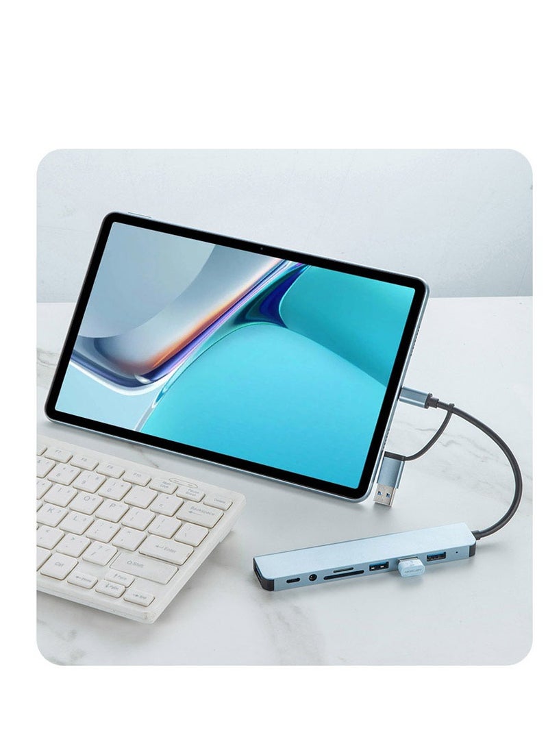 General USB C+USB A-Type Hub, 8-Port USB Charging Extender, Data Hub Splitter Extension, USB 3.0 Compatible with Macbook Pro and Air USB C Laptops and Other C-Type Devices  - Image 5