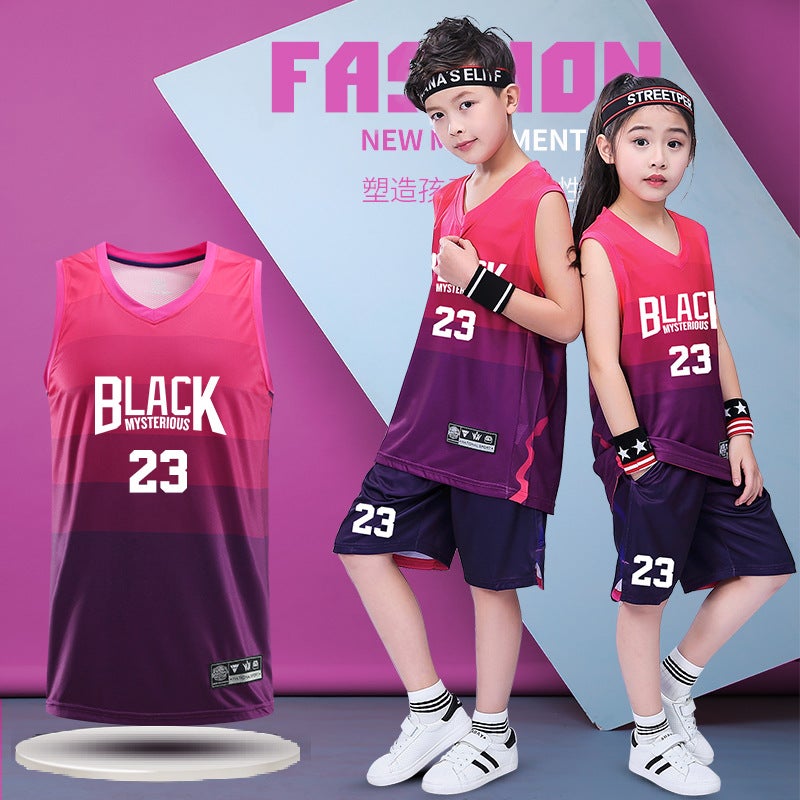 Children'S Basketball Uniform Set For Boys And Girls, Student Sportswear, Toddler Team Uniform, Jersey With Printed Numbers, Short Sleeves - Image 2