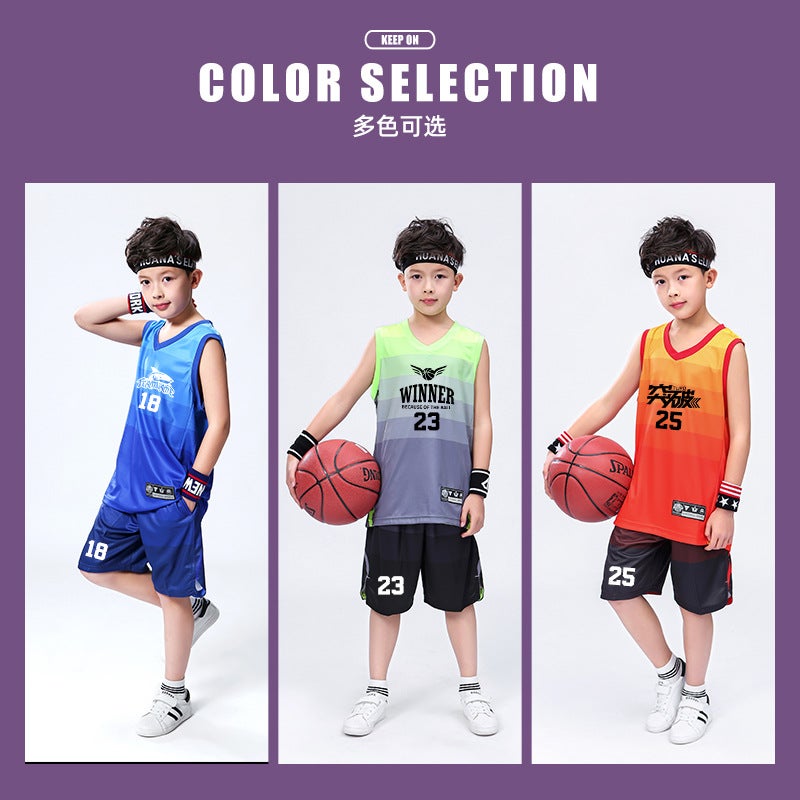 Children'S Basketball Uniform Set For Boys And Girls, Student Sportswear, Toddler Team Uniform, Jersey With Printed Numbers, Short Sleeves - Image 5