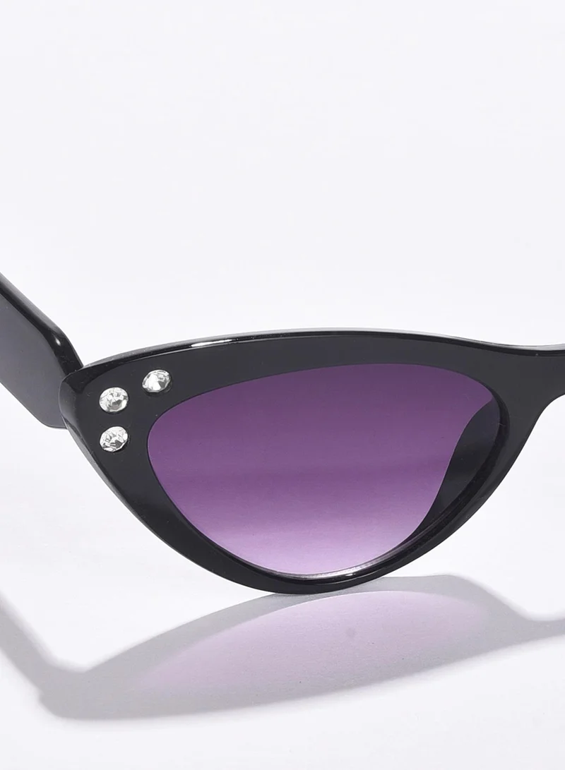 Haute Sauce Black Lens Black Cateye Sunglasses