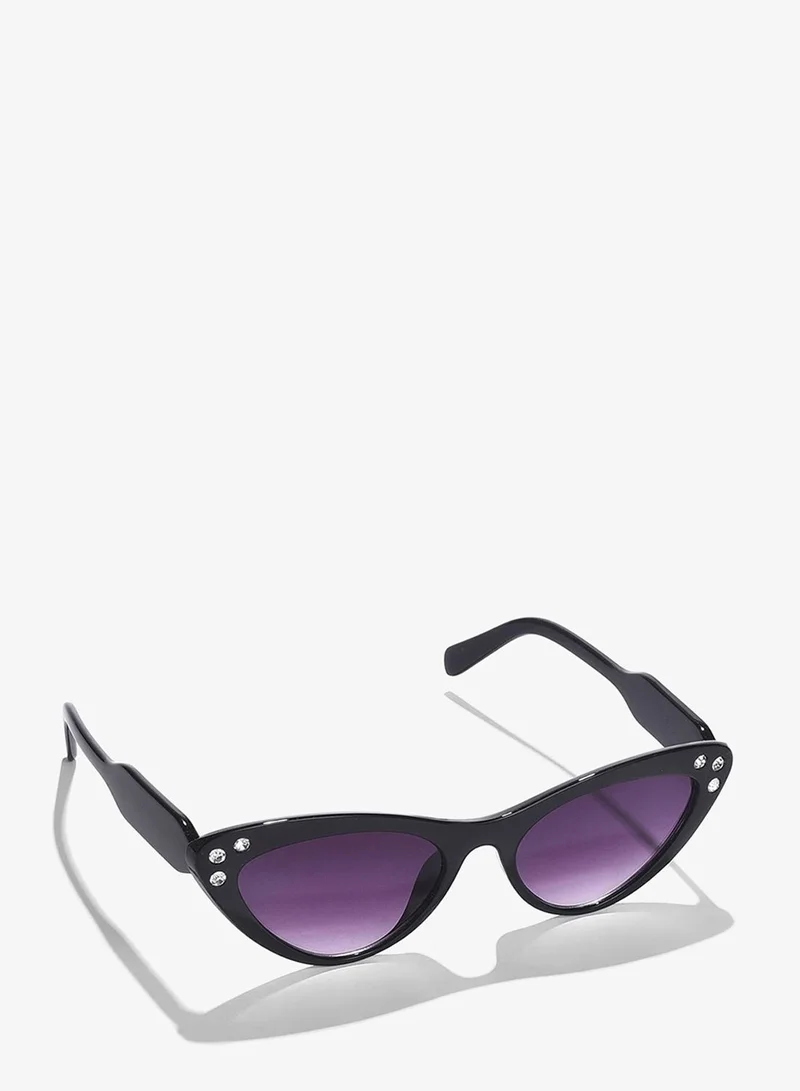 Haute Sauce Black Lens Black Cateye Sunglasses