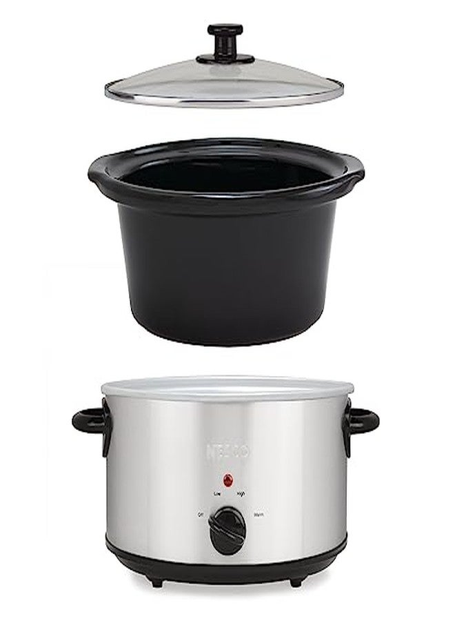 نيسكو NESCO SC-4-25، طنجرة طهي بطيء، سعة 4 كوارت، فضية اللون - Image 5