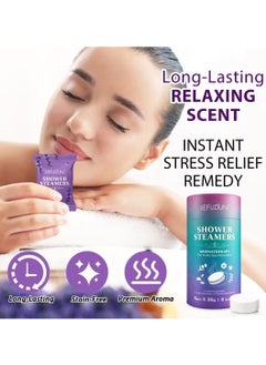 Sefudun 8Pcs Shower Steamers Body Restore Shower Steamers Aromatherapy 8 Scents or Home Spa Relaxation Instant Stress Relief Essential Oils Scent Shower Bath Bombs Variety Scent Shower Bath Bombs  - Image 5