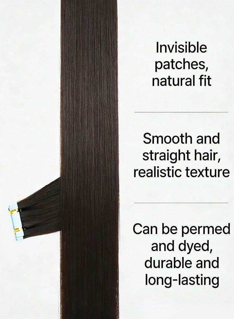 Tape in Hair Extensions, Natural-Look Hair Enhancement with Seamless Blending and Zero Trace, Straight Hair Weft for Natural Volume & Hairstyle Change, Salon Quality Hair Extensions for Women Daily Wear & Party - Image 3