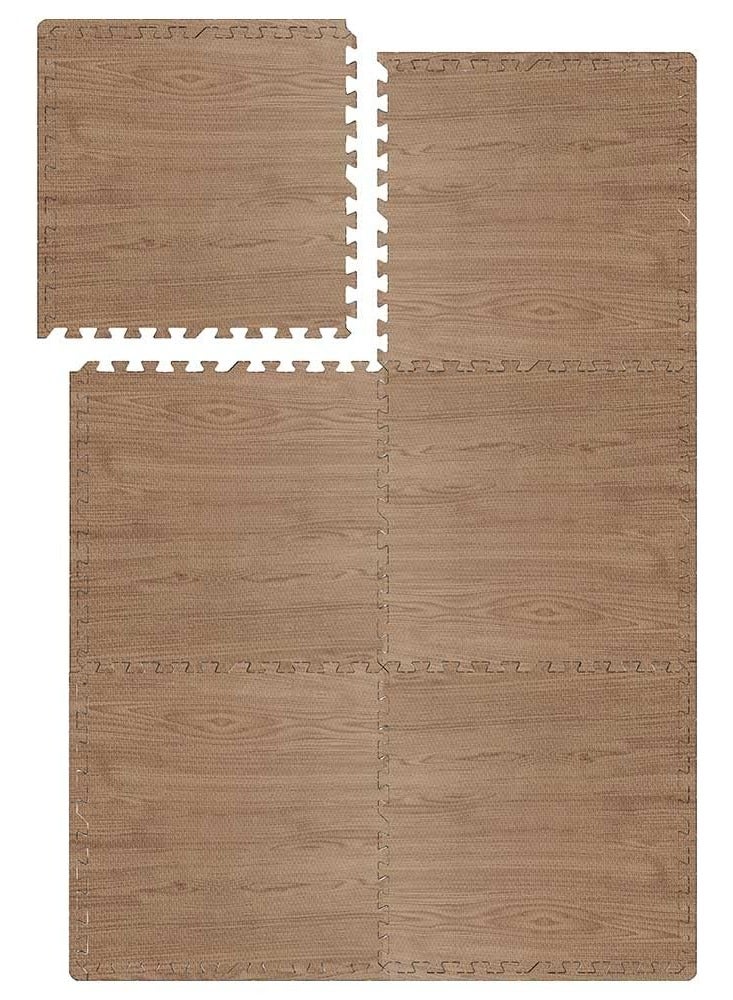 Bumble & Bird Baby Play Mat Motor Skills Educational Mat Non Toxic EVA Foam Waterproof  Easy to Clean  Easy to Store 9pcs + 12 Edges 60cm x 60cm x 1.2cm Hazelnut - Image 1