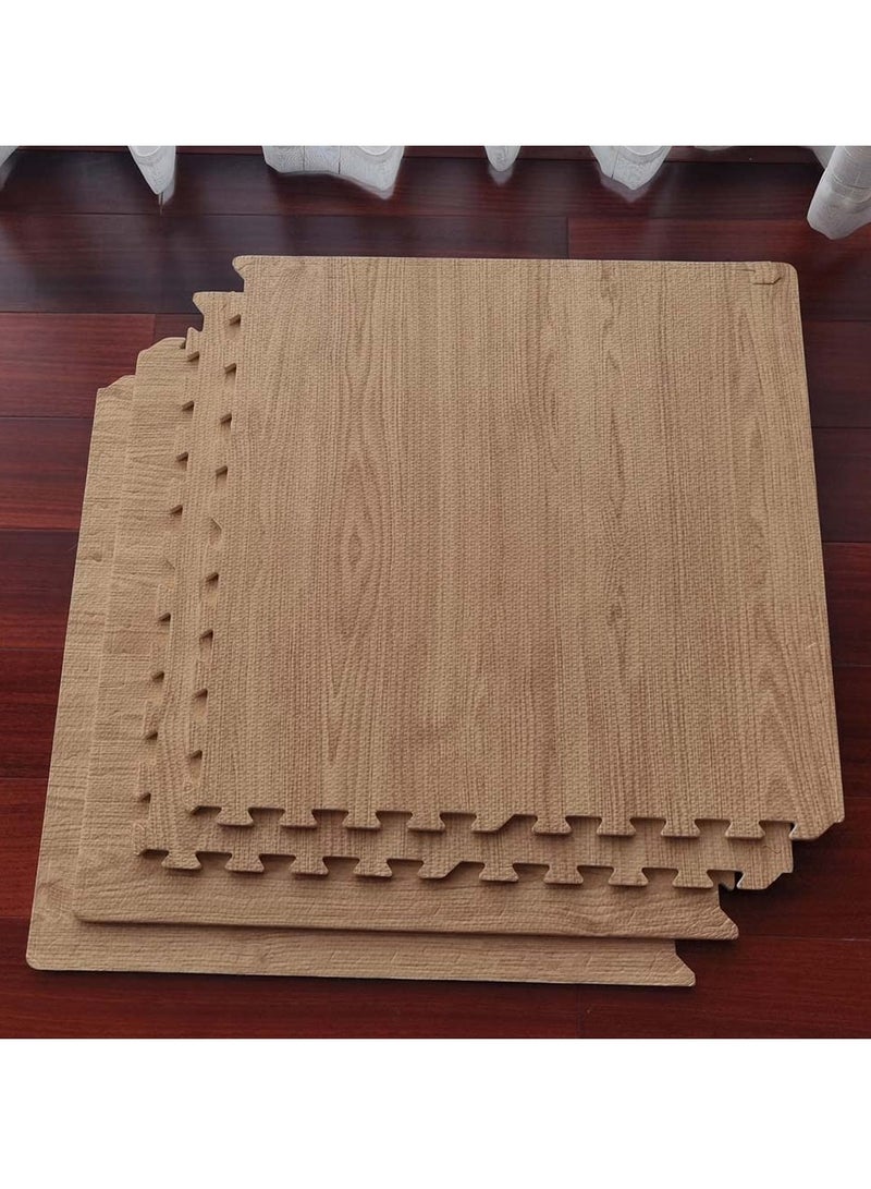 Bumble & Bird Baby Play Mat Motor Skills Educational Mat Non Toxic EVA Foam Waterproof  Easy to Clean  Easy to Store 9pcs + 12 Edges 60cm x 60cm x 1.2cm Hazelnut - Image 2