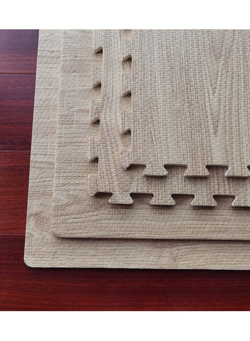 Bumble & Bird Baby Play Mat Motor Skills Educational Mat Non Toxic EVA Foam Waterproof  Easy to Clean  Easy to Store 9pcs + 12 Edges 60cm x 60cm x 1.2cm Hazelnut - Image 3