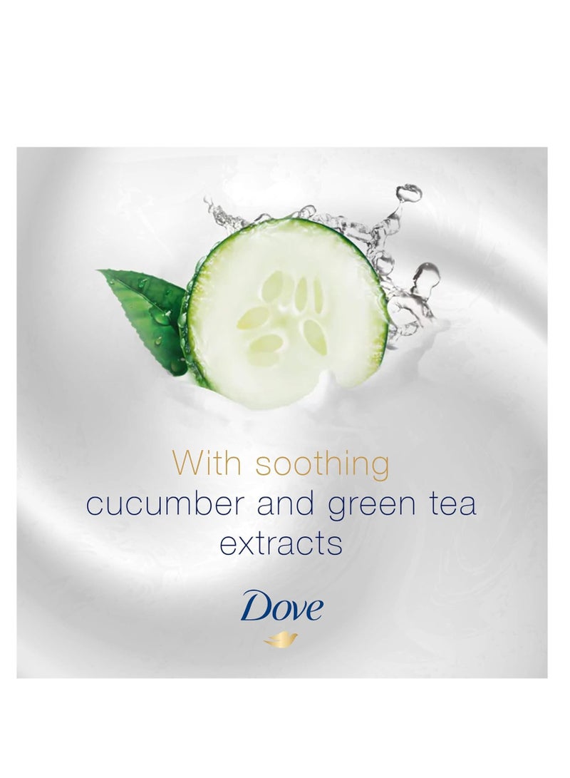 دوف غسول الجسم المنعش بالخيار والشاي الأخضر 750 مل (عبوة من قطعتين) - Image 2