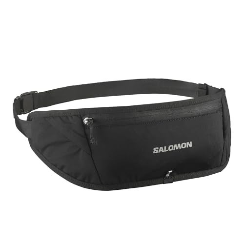 Salomon Pulse Sling Belt, Minimalist Adjustable Running Belt with 3–5L Expandable Storage for Phone, Flask & Nutrition - BLACK - NS - Image 1