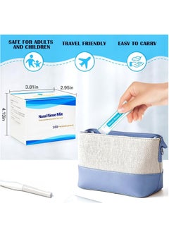 Joyelink Neti Pot Saline Packets,100 Premixed Packets Sinus Rinse - Soothing Saline Nasal Rinse for Sinus Pressure, Cold and Flu Control, Natural Relief or Nasal Cleaning  - Image 5