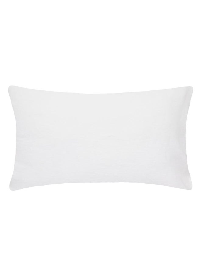 atmosphera - Linah Washed Linen Rectangular Pillow Case White 50 x 70 cm 185300Z - Image 1