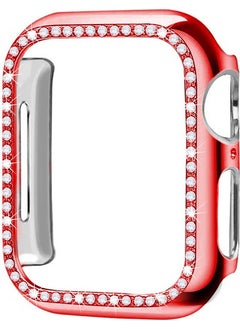 Techmaster Apple Watch 7 41MM Compatible Single Row Shiny Stone Rubber Case Cover  - Image 1