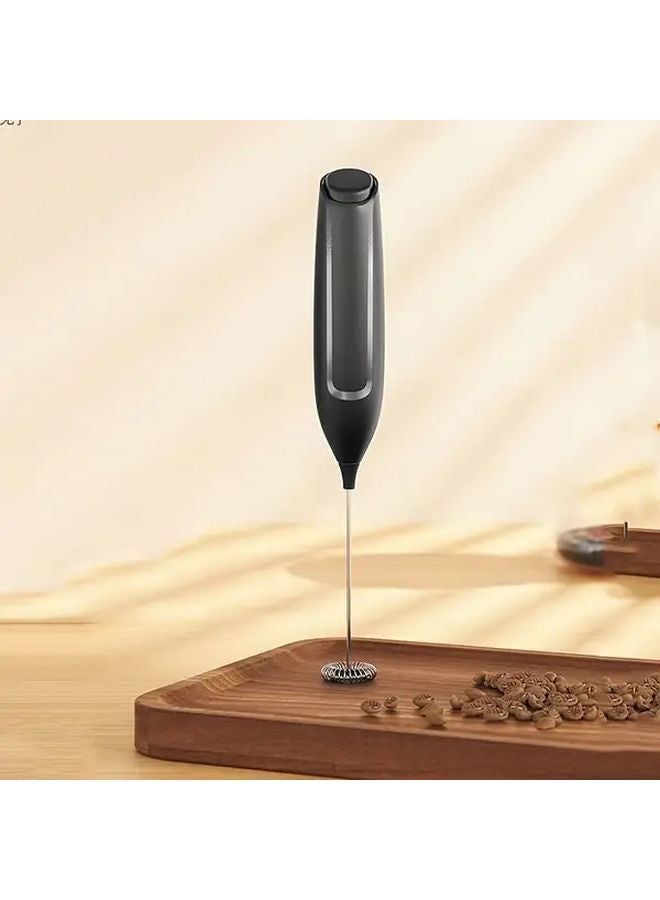 Electric Milk Frother Black Stand Battery Powered Mini Coffee Tea Maker - Image 3